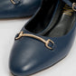 Ojen - Navy Low Heel Shoe (Women)