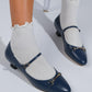 Ojen - Navy Low Heel Shoe (Women)