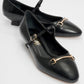 Ojen - Black Low Heel Shoe (Women)