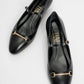 Ojen - Black Low Heel Shoe (Women)