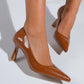 Calse - Cognac Patent Heeled Shoe (Women)