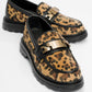 Prai - Black And Yellow Patterned Buckle Loafer (Women)