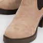Loves - Beige Block Heel Ankle Boot (Women)