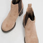 Loves - Beige Block Heel Ankle Boot (Women)