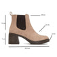 Loves - Beige Block Heel Ankle Boot (Women)