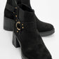 Felin - Black Block Heel Ankle Boot (Women)
