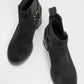 Felin - Black Block Heel Ankle Boot (Women)