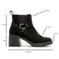 Felin - Black Block Heel Ankle Boot (Women)
