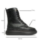 Nicolas Black Leather Combat Boot (Women)