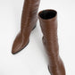 Laval - Cognac Back-Zip Chunky Heel Boot (Women)
