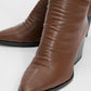 Laval - Cognac Back-Zip Chunky Heel Boot (Women)