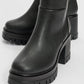 Olia - Black Block Heel Ankle Boot (Women)