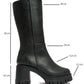 Olia - Black Block Heel Ankle Boot (Women)