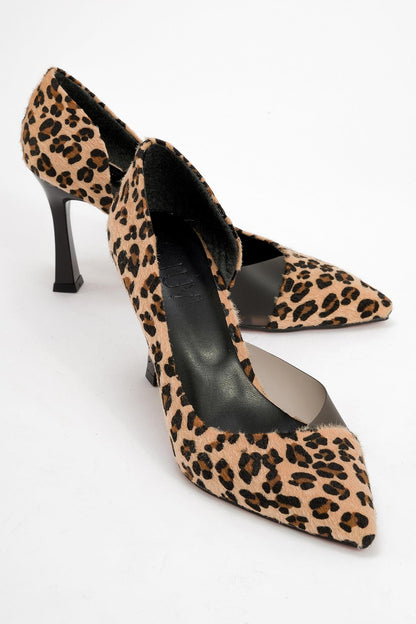 653 Heeled Shoe Black & Yellow