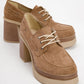 Dudley - Taupe Platform Heel Shoe (Women)