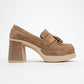 Leton - Taupe Platform Heel Shoe (Women)