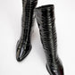 Laval - Black Patent Block Heel Boot (Women)