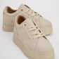 Poem - Beige Embellished Chunky Platform Sneaker (Women)