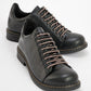 Festy - Black Elastic Lace-Up Everyday Shoe (Women)