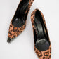 Brelo - Black Yellow Patterned High-Heel Shoe (Women)