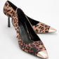 Moanda - Black/Yellow Patterned Stiletto Pump (Women)