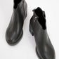 Mier - Black Chain Detail Chunky Heel Boot (Women)