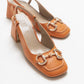 Karol - Orange Heeled Shoe (Women)