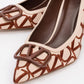 Togo - Beige-Cognac Heeled Shoe (Women)