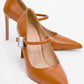 Pattaya - Cognac Stone-Embellished Stiletto Pump (Women)