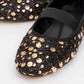 Grego Gold Sequin Embellished Flat (Women)