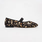 Grego Gold Sequin Embellished Flat (Women)