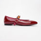 Lauras - Burgundy Patent Embellished Ballet Flat (Women)