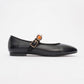 Lauras - Black Embellished Ballet Flat (Women)