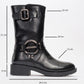 Fies Black Buckled Boot (Women)