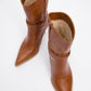 Berton - Cognac Zippered Pointed Toe High Heel Boot (Women)