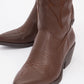 Liana - Brown Block Heel Western Boot (Women)