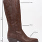 Liana - Brown Block Heel Western Boot (Women)