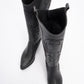 Liana - Black Block Heel Western Boot (Women)