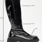 Reus - Black Patent Front-Zip Boot (Women)