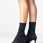 Thalin - Black Stretch Pointed Toe Slim Heel Boot (Women)