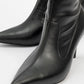 Thalin - Black Pointed Toe Side-Zip Stiletto Heel Boot (Women)