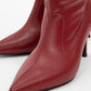 Thalin - Burgundy Pointed Toe Side-Zip Stiletto Heel Boot (Women)
