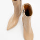 Thalin - Beige Pointed Toe Side-Zip Slim Heel Boot (Women)