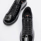 Festy - Black Patent Elastic Lace-Up Casual Shoe (Women)