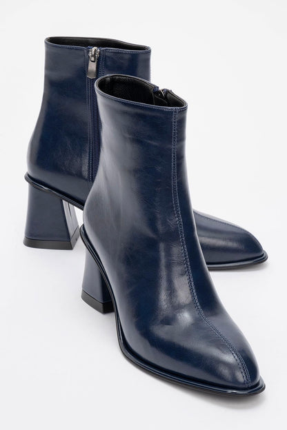 Maura Block Heel Boot Navy