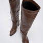 Vianella - Brown Gusset Block Heel Boot (Women)
