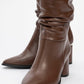 Vianella - Brown Gusset Block Heel Boot (Women)
