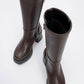 Olia - Brown Block Heel Boot (Women)