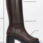 Olia - Brown Block Heel Boot (Women)