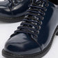 Festy - Navy Patent Elastic Lace-Up Casual Shoe (Women)